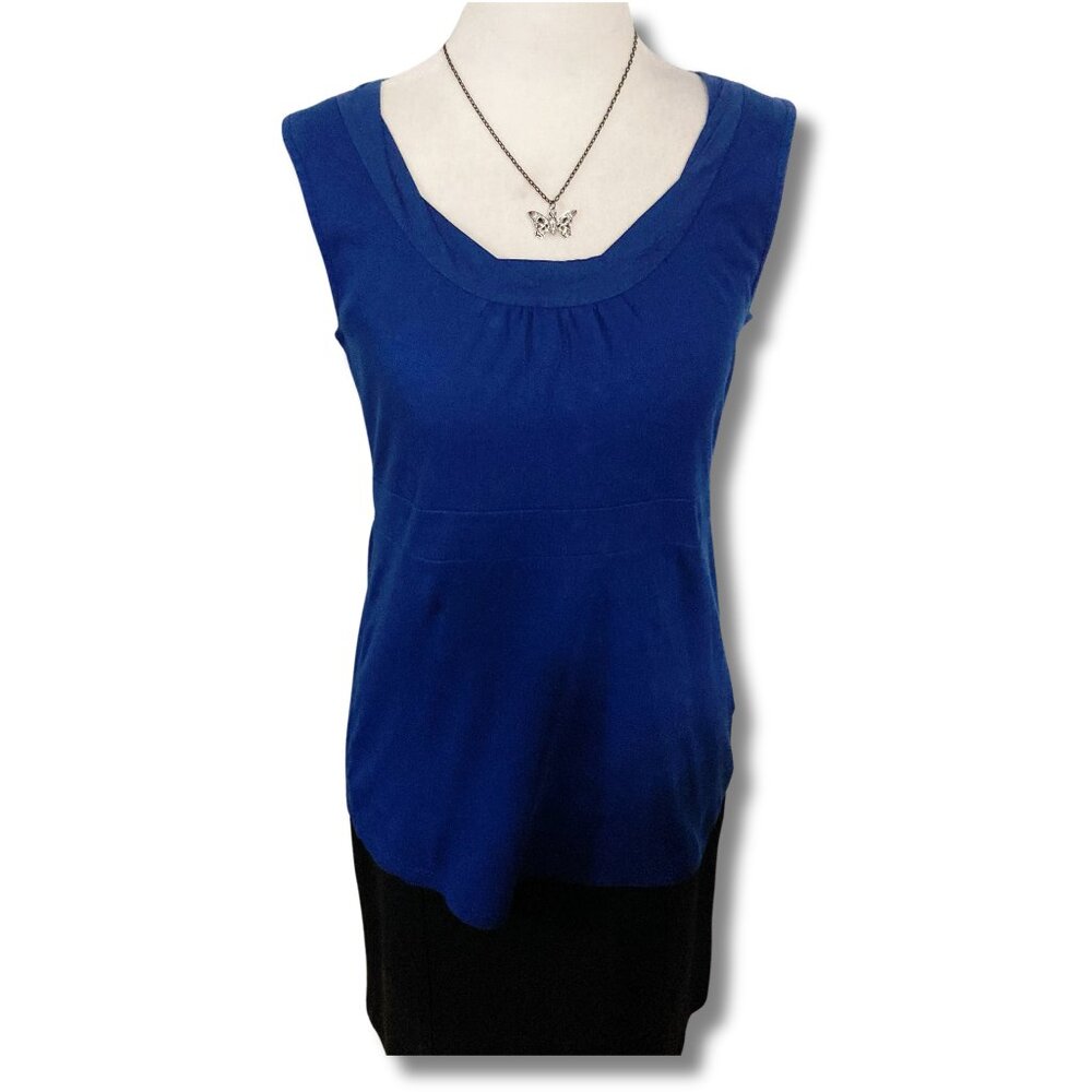 RW&CO. Dark blue high-waisted tank top ~ SMALL MEDIUM sleeveless cotton shirt